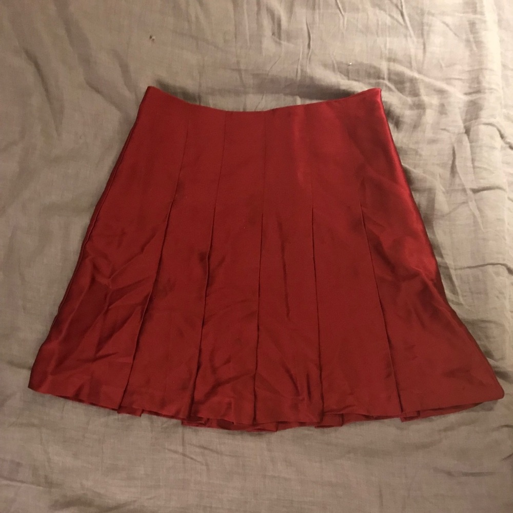 Toast red silk/acetate skirt UK12/US8